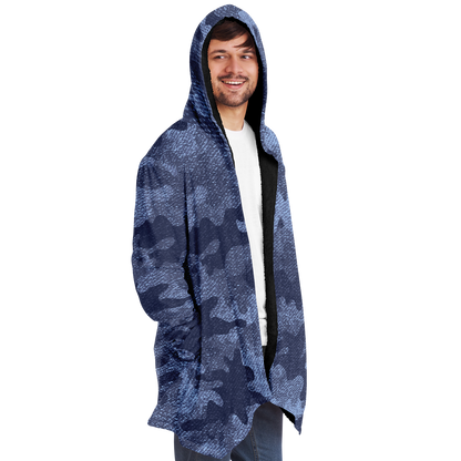 Camo Cloak | Denim Blue Camouflage | Microfleece