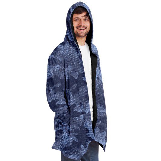 Camo Cloak | Denim Blue Camouflage | Microfleece