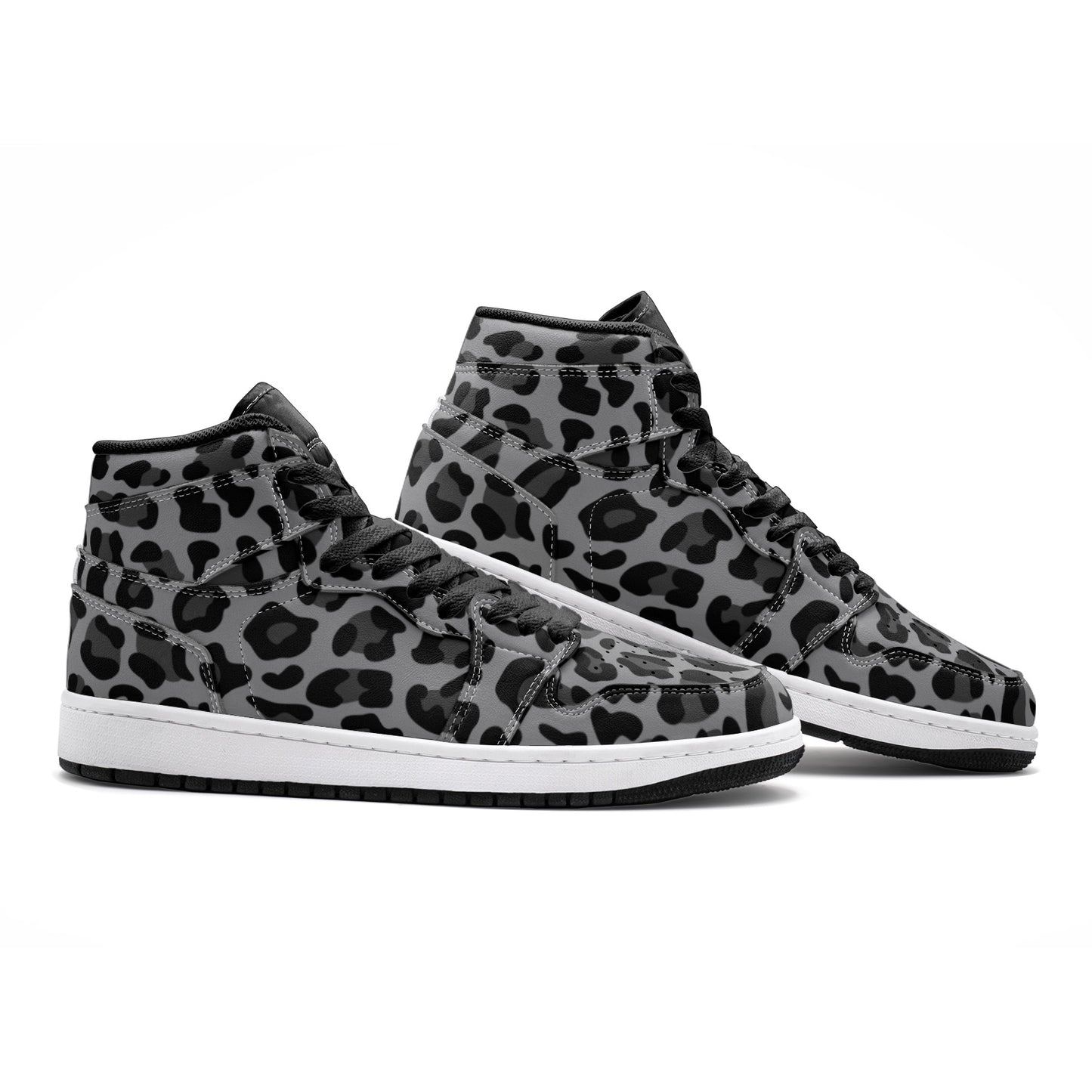 Leopard Sneakers AJ1 | High-top | Gray & Black