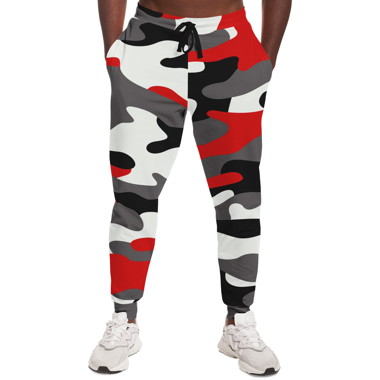 Camo Joggers | Unisex | Red, Black & White