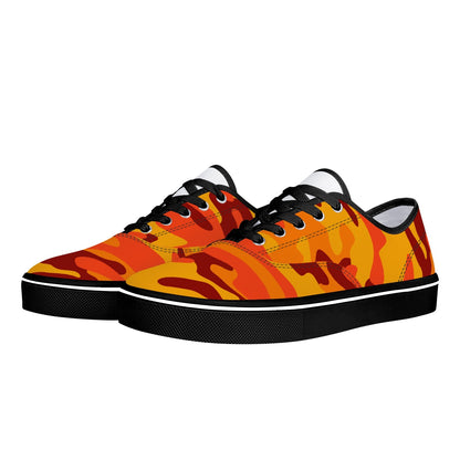 Camo Skate Shoes | Orange & Red Camouflage