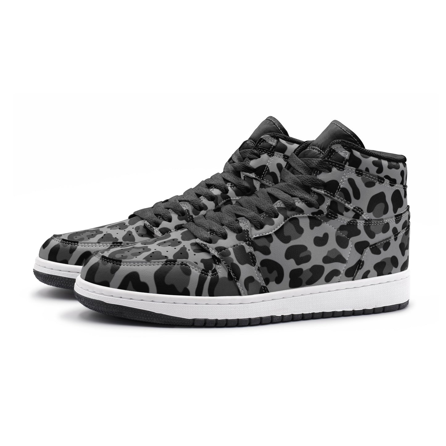 Leopard Sneakers AJ1 | High-top | Gray & Black