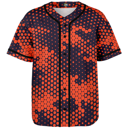 Camo Baseball Jersey | Orange & Blue Digital Camouflage