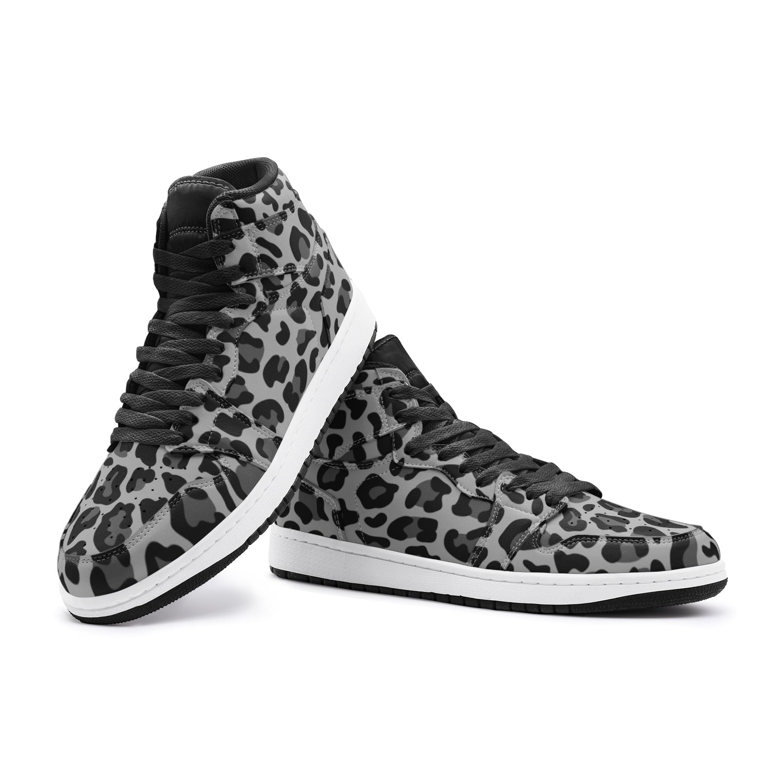 Leopard Sneakers AJ1 | High-top | Gray & Black