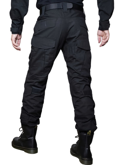 Men's Tactical Camo Cargo Pants | Non-Stretch | Black Khaki