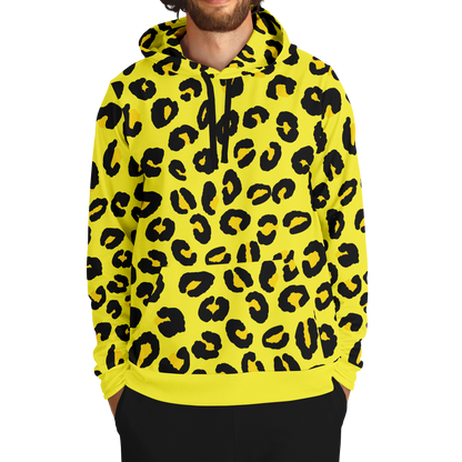 Leopard Hoodie | Black and Yellow Pattern | Unisex