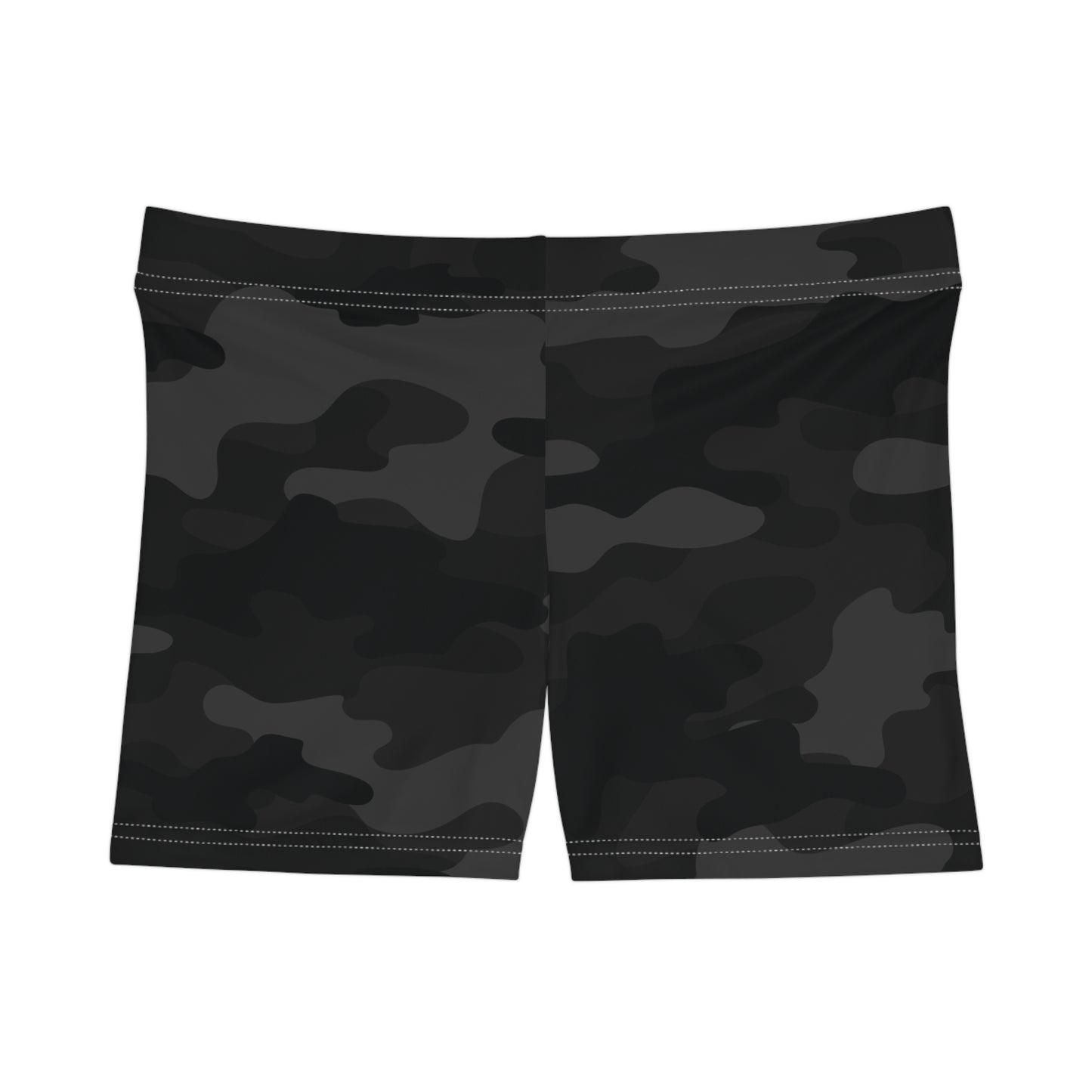 Women's Camo Shorts | Tight Fit | Black Camouflage