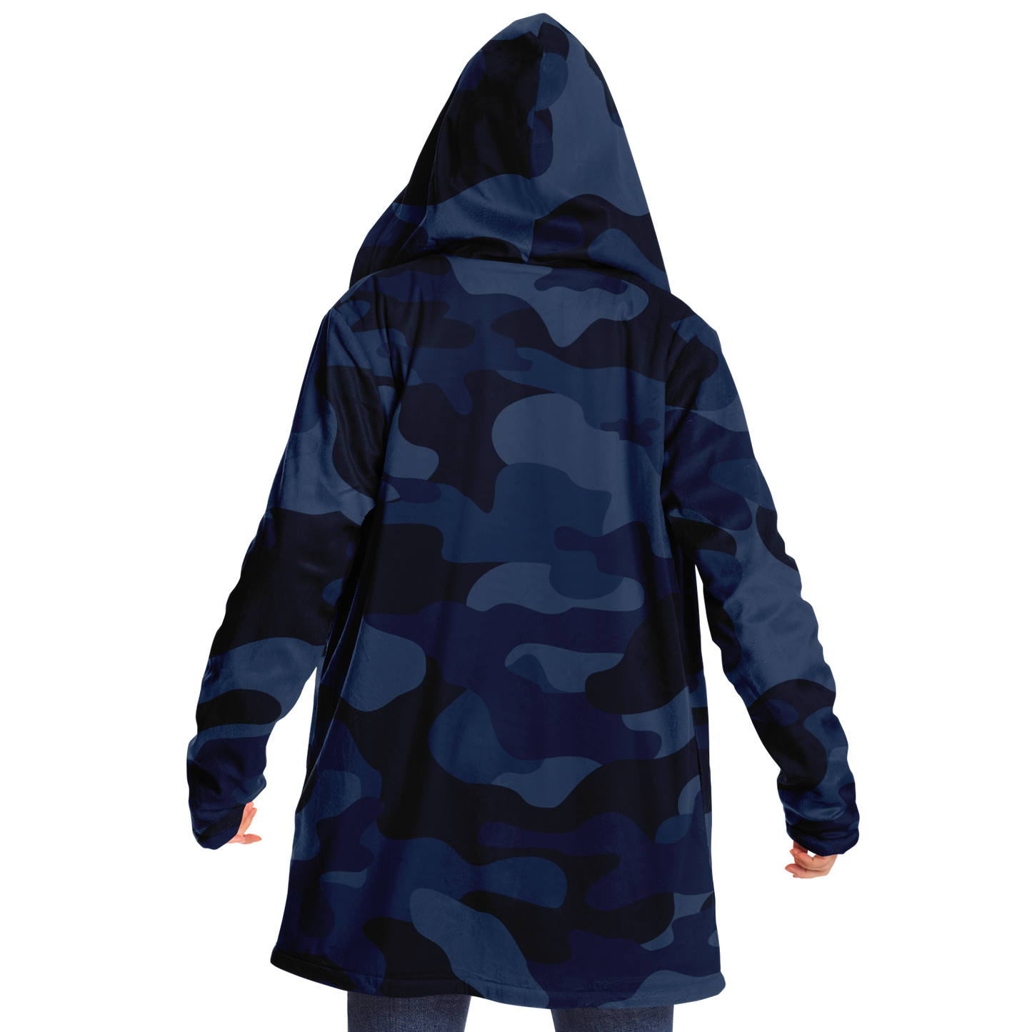 Camo Cloak | Deep Blue Camouflage | Microfleece