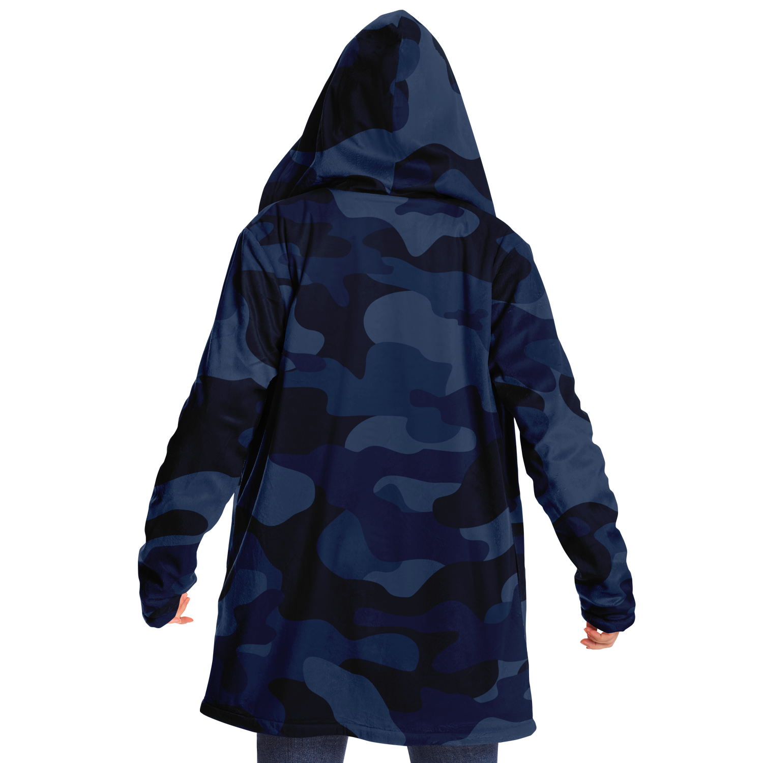 Camo Cloak | Deep Blue Camouflage | Microfleece