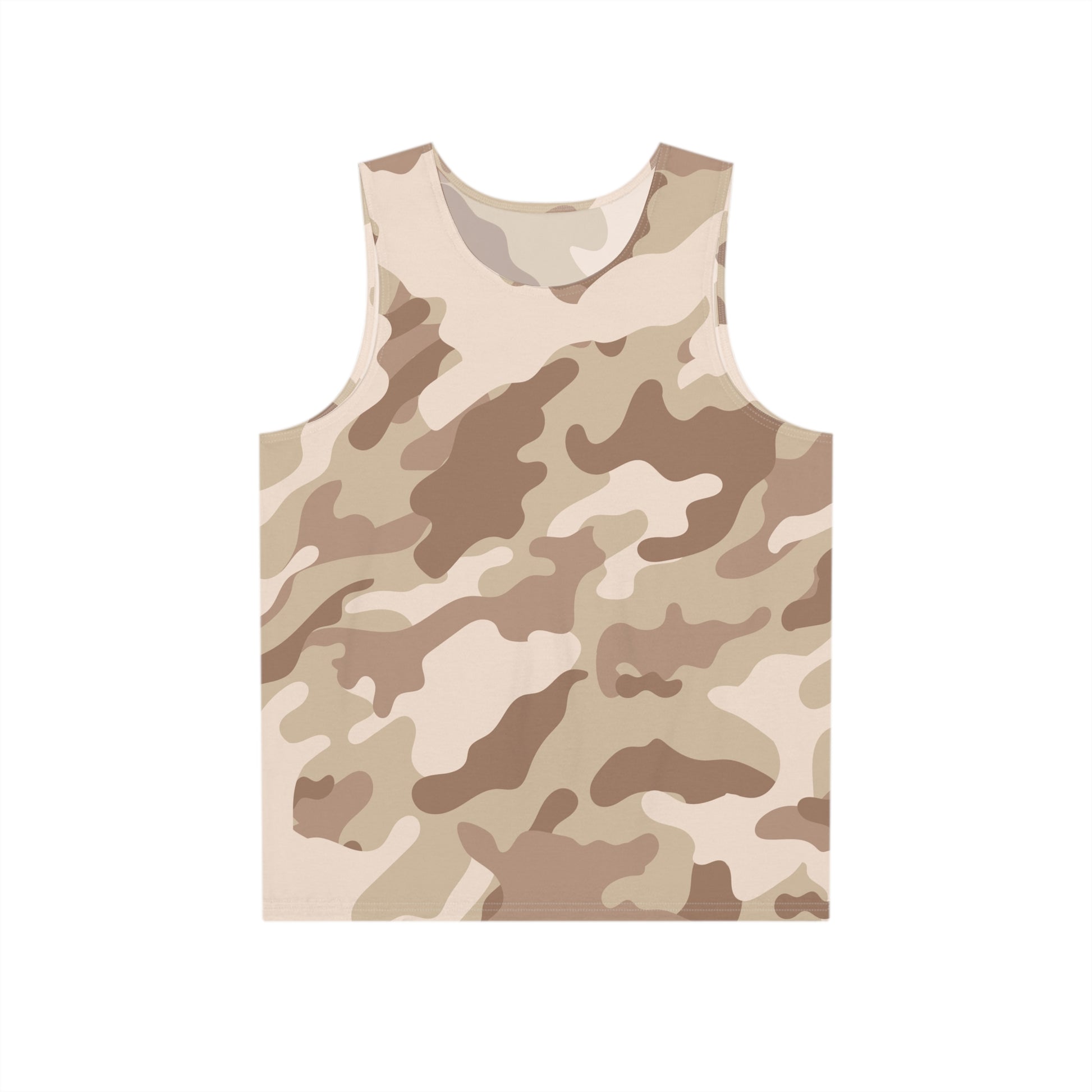 Men's Camo Tank Top | Desert Brown Camouflage | Loose Fit