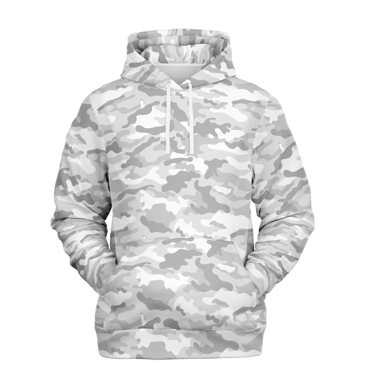 White Camouflage Hoodie | Military Pattern | Unisex