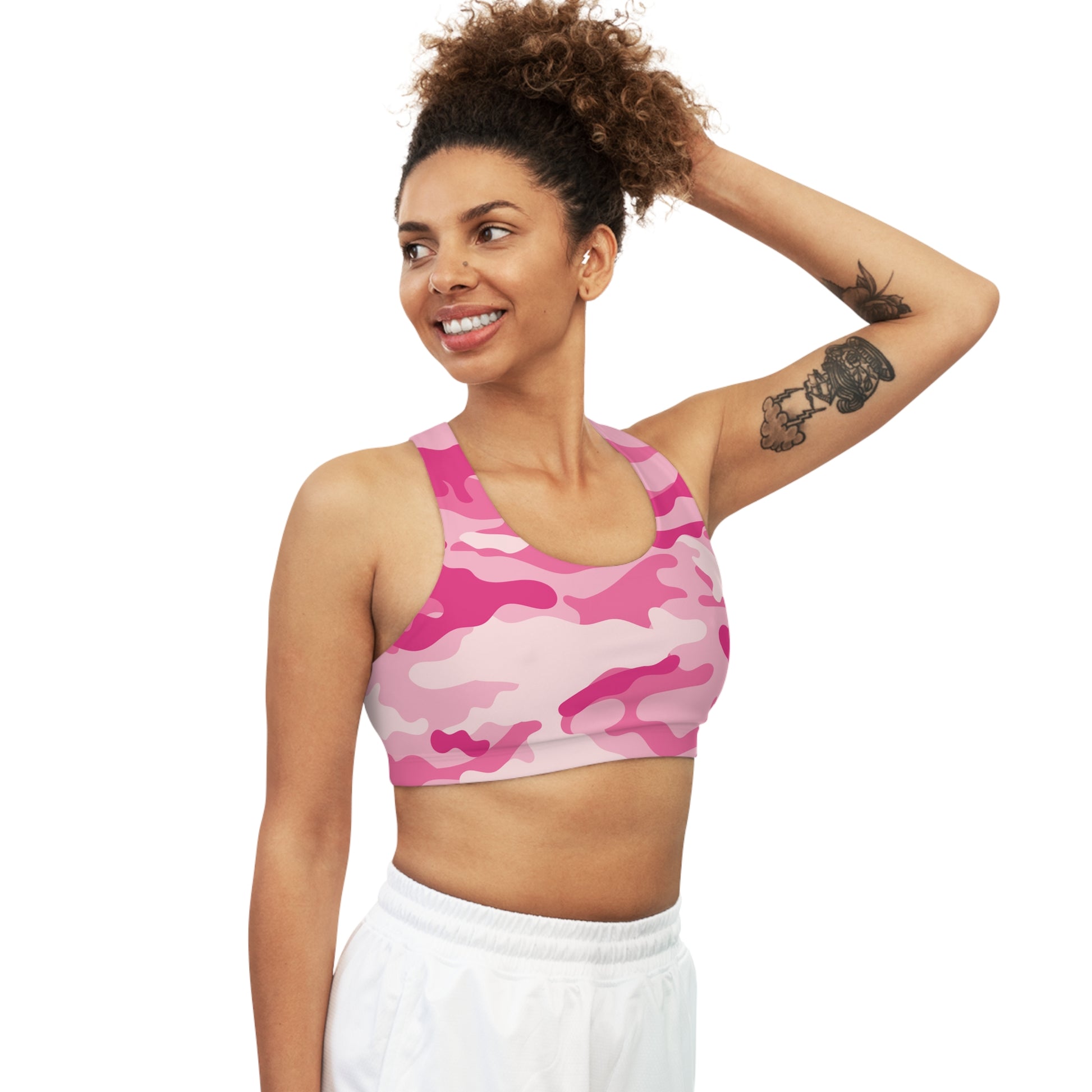 Camo Bra | Lavender Pink Sports Camouflage