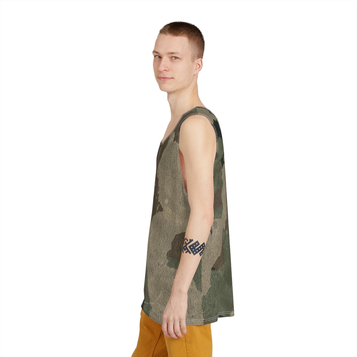 Men's Camo Tank Top | Dirty Brown Camouflage | Loose Fit