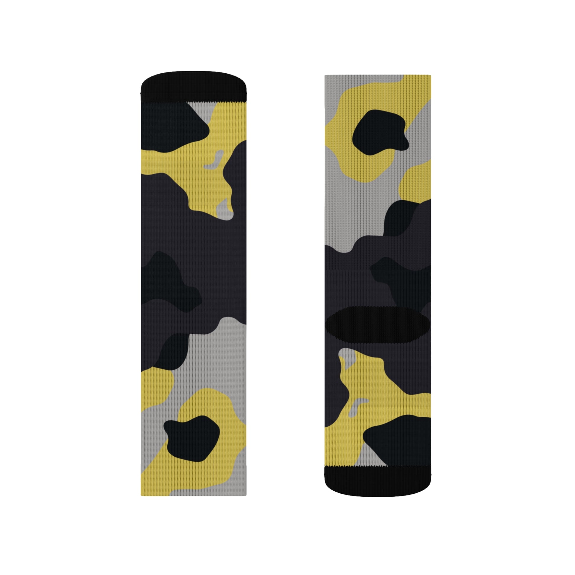 Camo Socks | Yellow, Black and Silver Camouflage