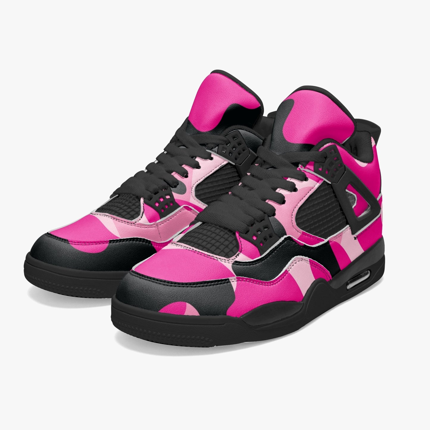 Camo Jordans AJ4 | Pink Candy, Black, & Cerise Camouflage