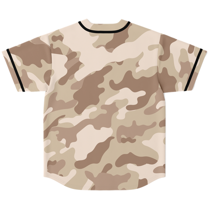 Camo Baseball Jersey | Brown Desert Camouflage