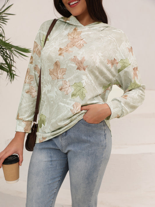 Floral Print Hoodie for Women | Casual Long Sleeve Pullover