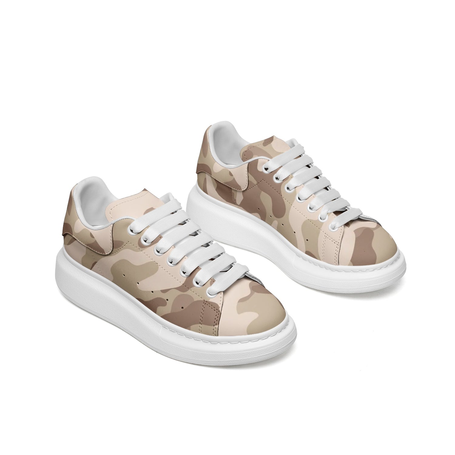 Oversized McQueen Sneakers | Desert Brown Camouflage