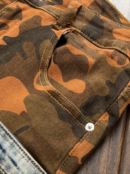 Men's Camo Jeans: Micro Elastic, Multi-Pocket, Straight Fit