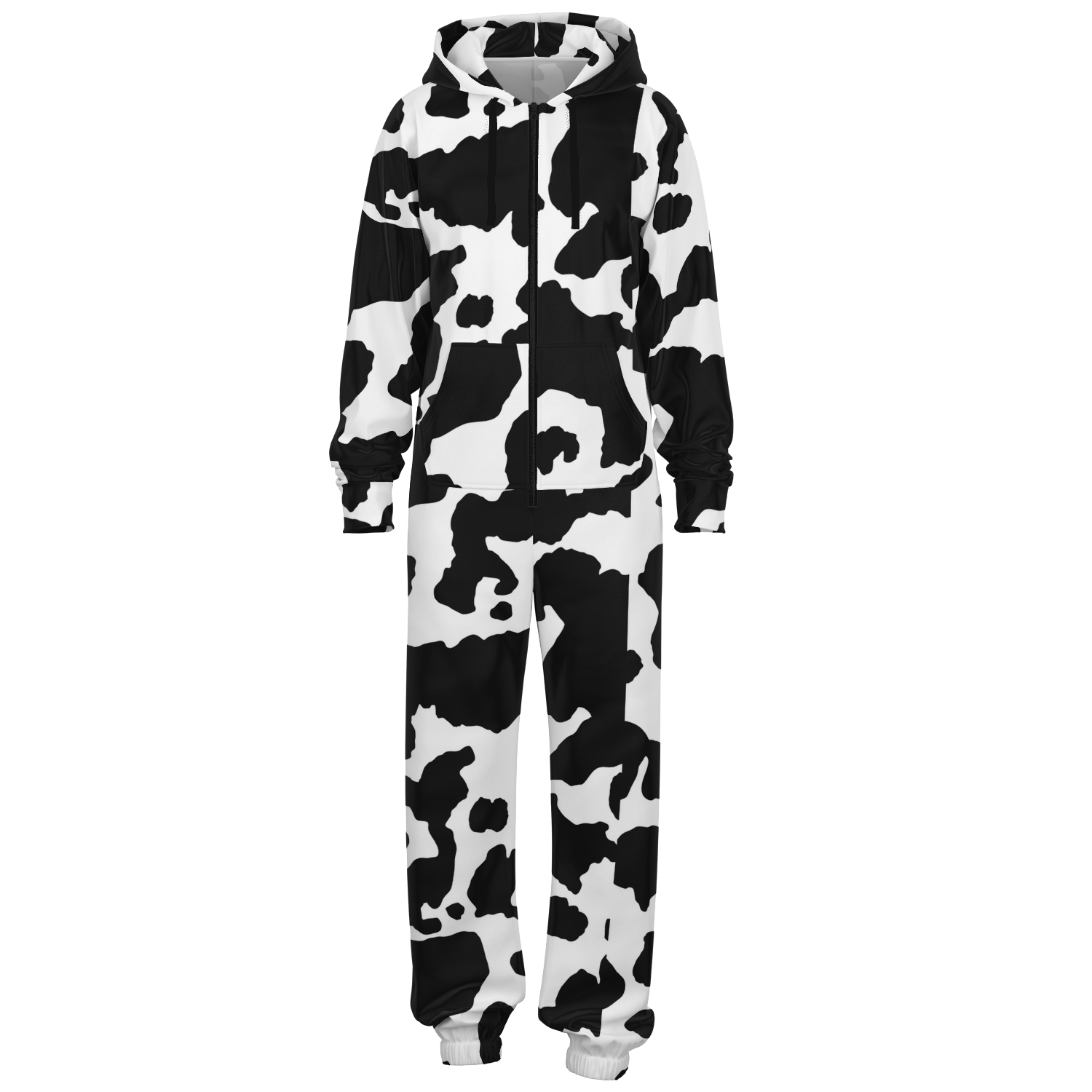 Camo Onesie | Black and White Camouflage Cow Print