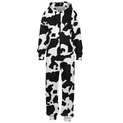 Camo Onesie | Black and White Camouflage Cow Print