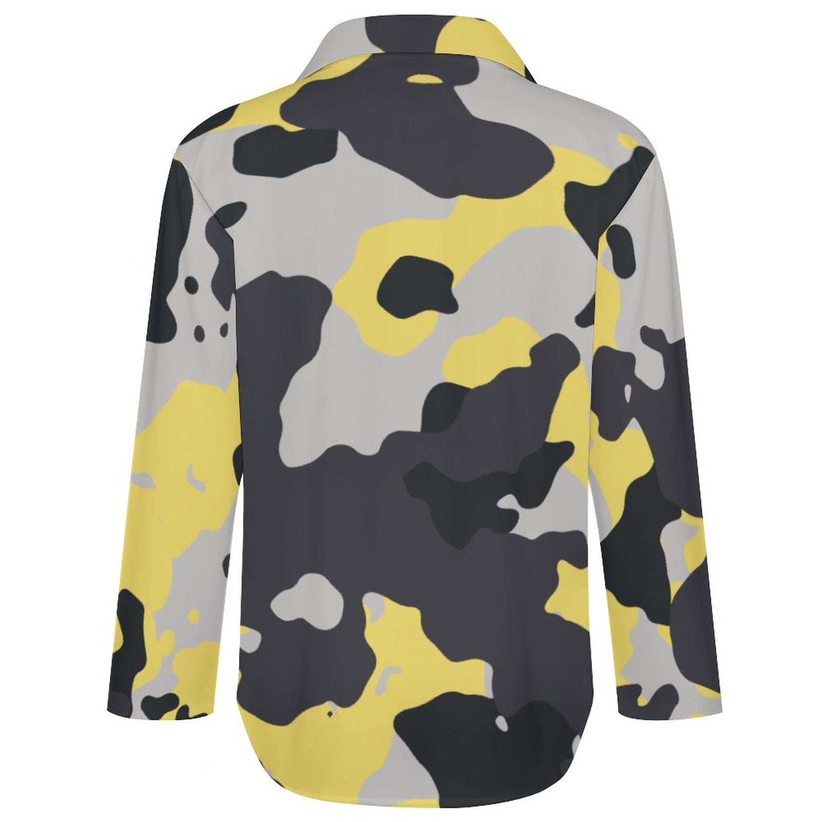 Women's Button-Up Camo Shirt | Yellow, Black & Silver