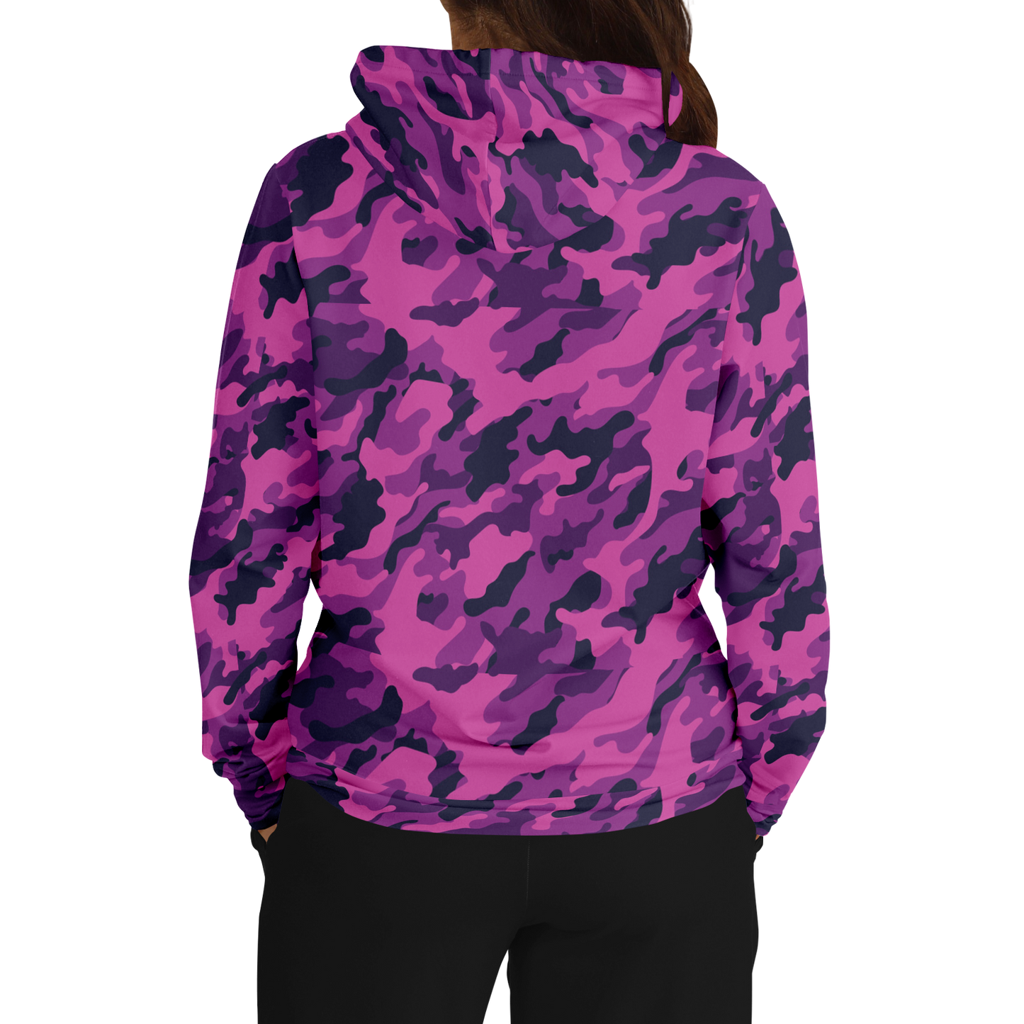 Pink Camo Hoodie | Blue & Magenta Mixed Camouflage