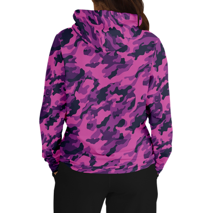 Pink Camo Hoodie | Blue & Magenta Mixed Camouflage