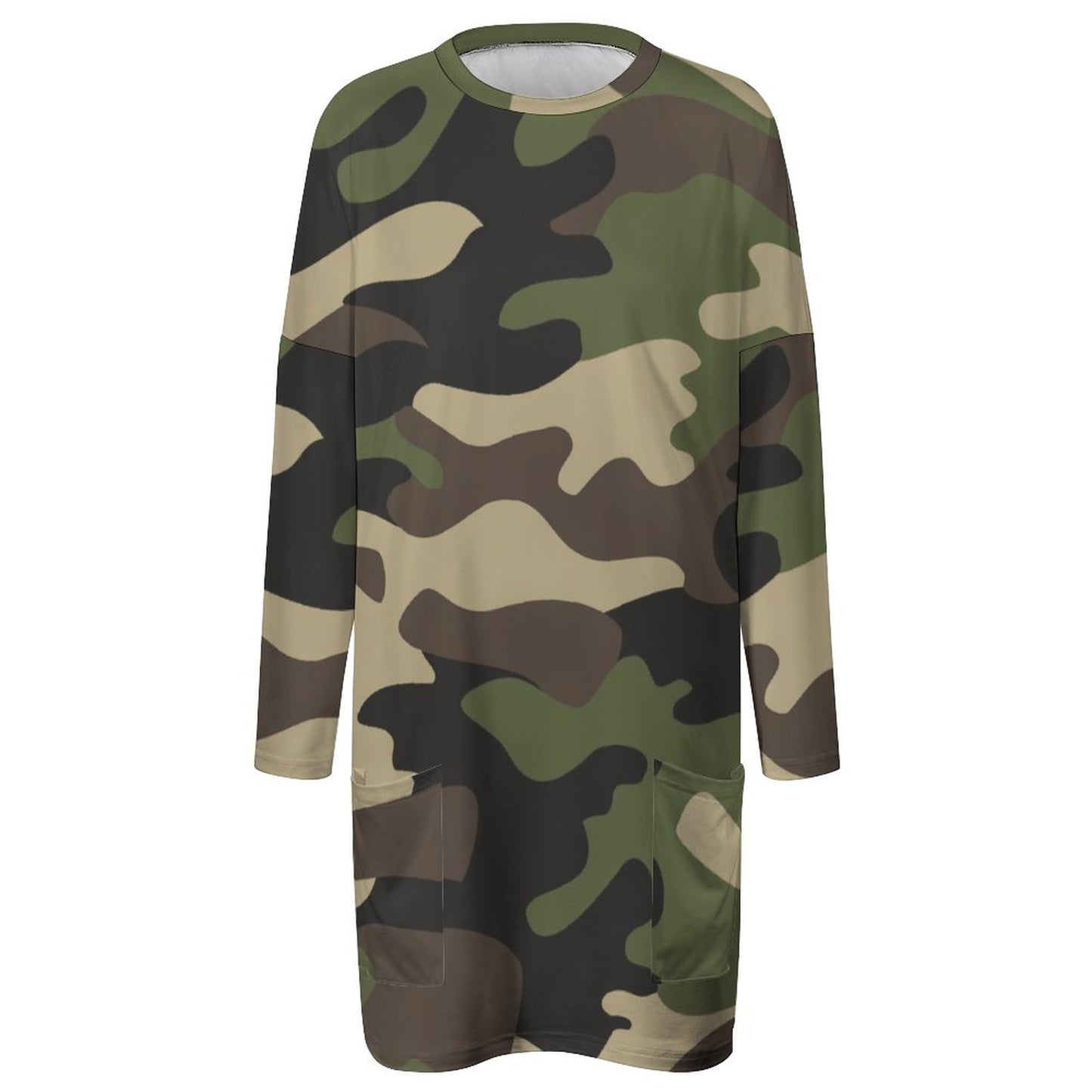 Camo Shirt | Loose Fit Long Sleeves | Classic Green