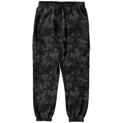 Black Camo Cargo Pants | Stylish Pixel Camouflage | Unisex