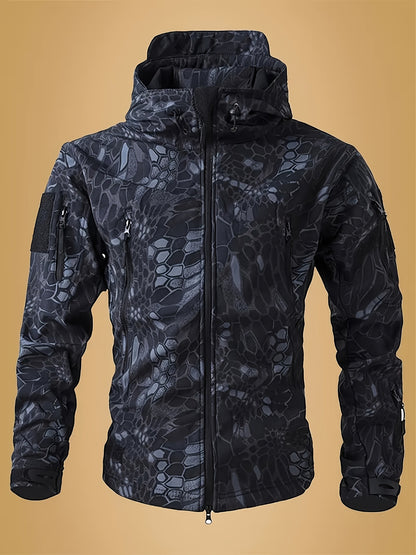 Men's Camo Softshell Jacket | Waterproof Hooded Outdoor Gear