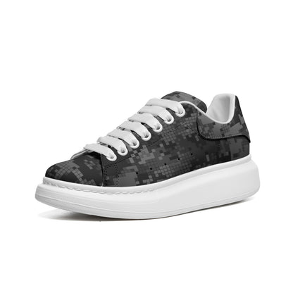 Oversized McQueen Sneakers | Digital Monochrome Dark Gray