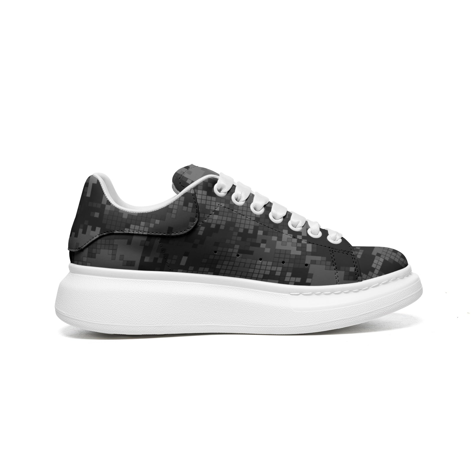 Oversized McQueen Sneakers | Digital Monochrome Dark Gray