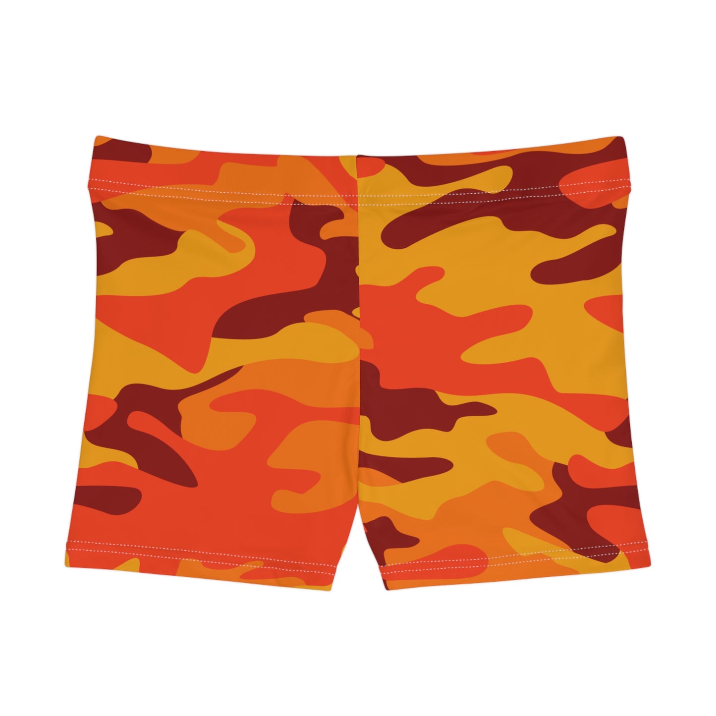 Women's Camo Shorts | Tight Fit | Orange & Red Camouflage