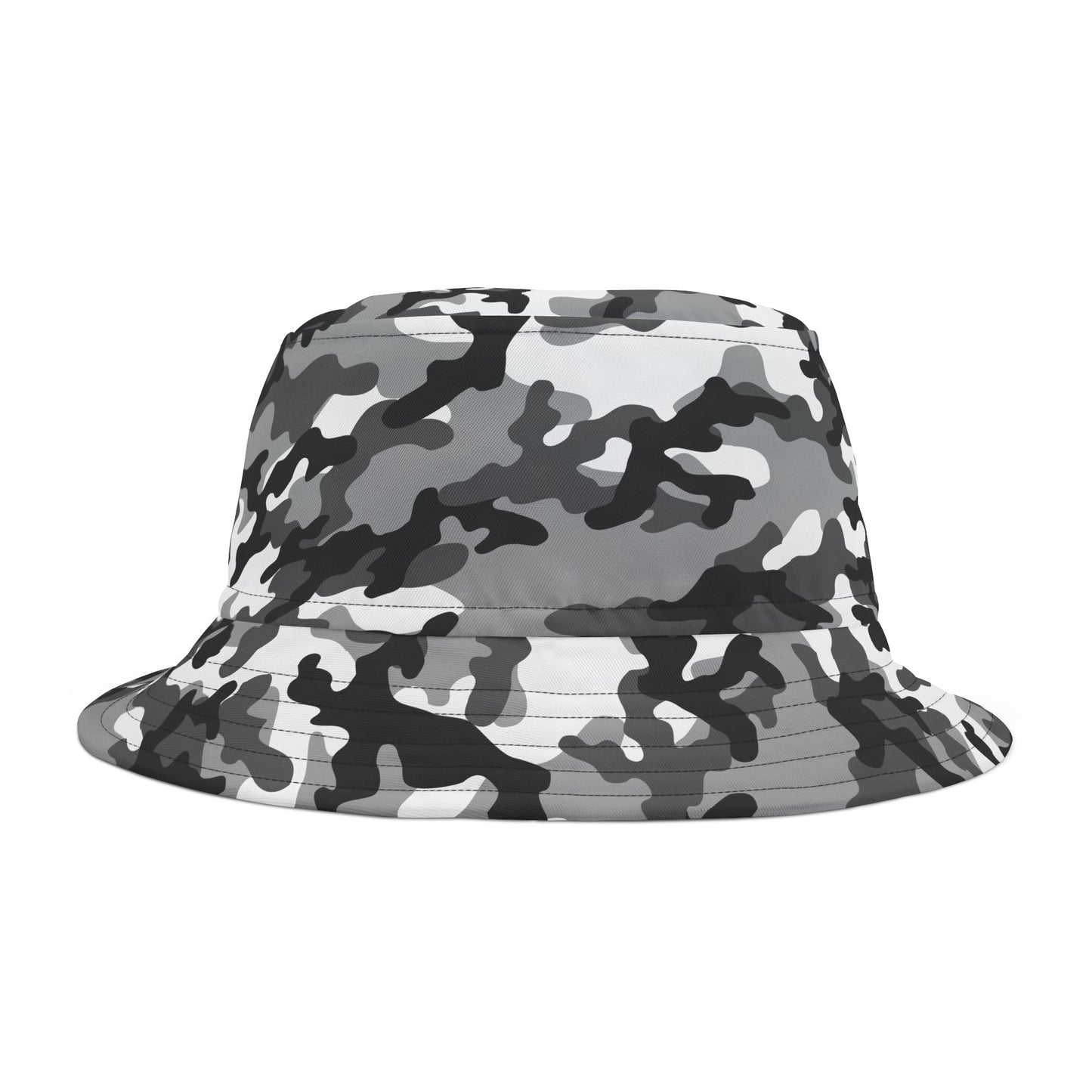 Camo Bucket Hat | Black, Gray and White Camouflage