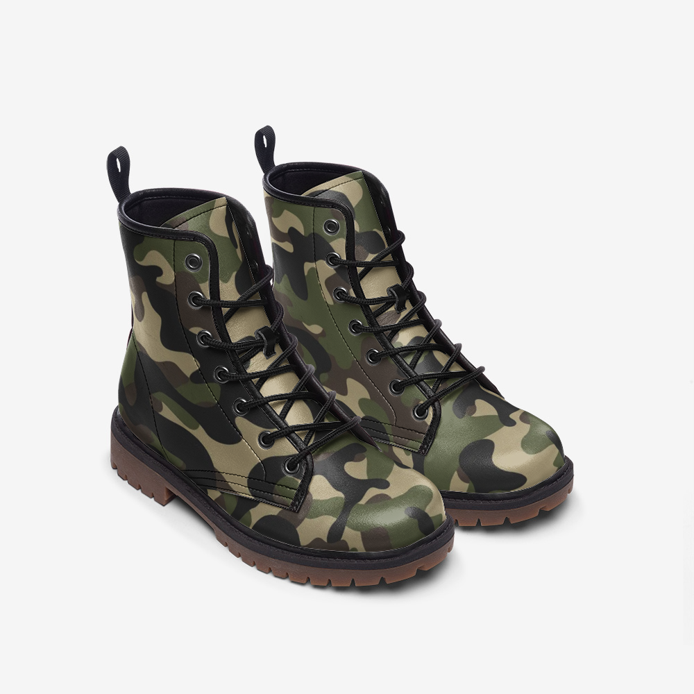 Classic Brown Camo Boots | Lightweight Leather