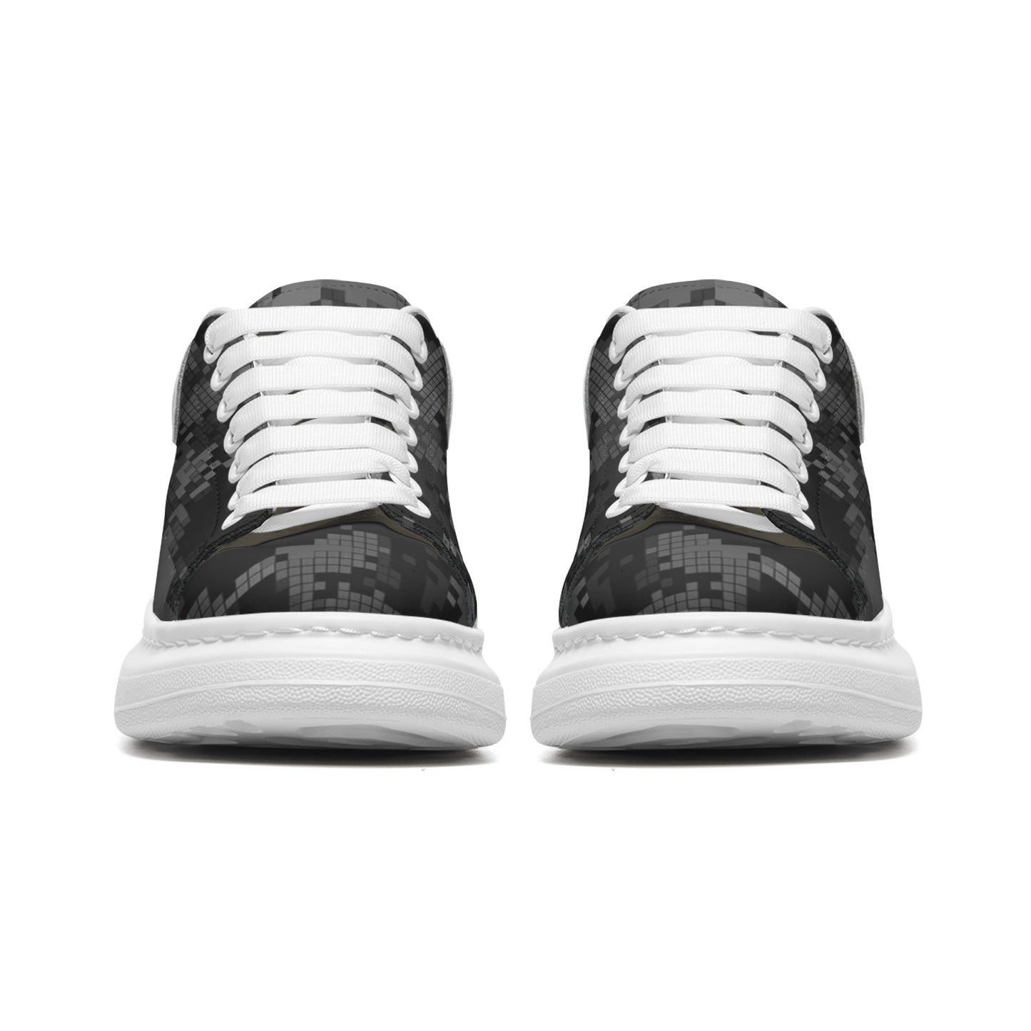 Oversized McQueen Sneakers | Digital Monochrome Dark Gray