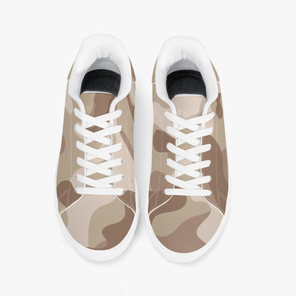 Camo Sneakers | Classic Low-Top Leather | Desert Brown