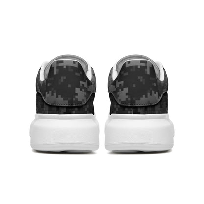 Oversized McQueen Sneakers | Digital Monochrome Dark Gray