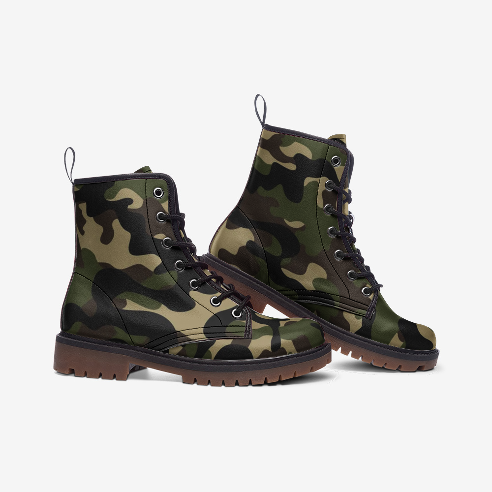 Classic Brown Camo Boots | Lightweight Leather