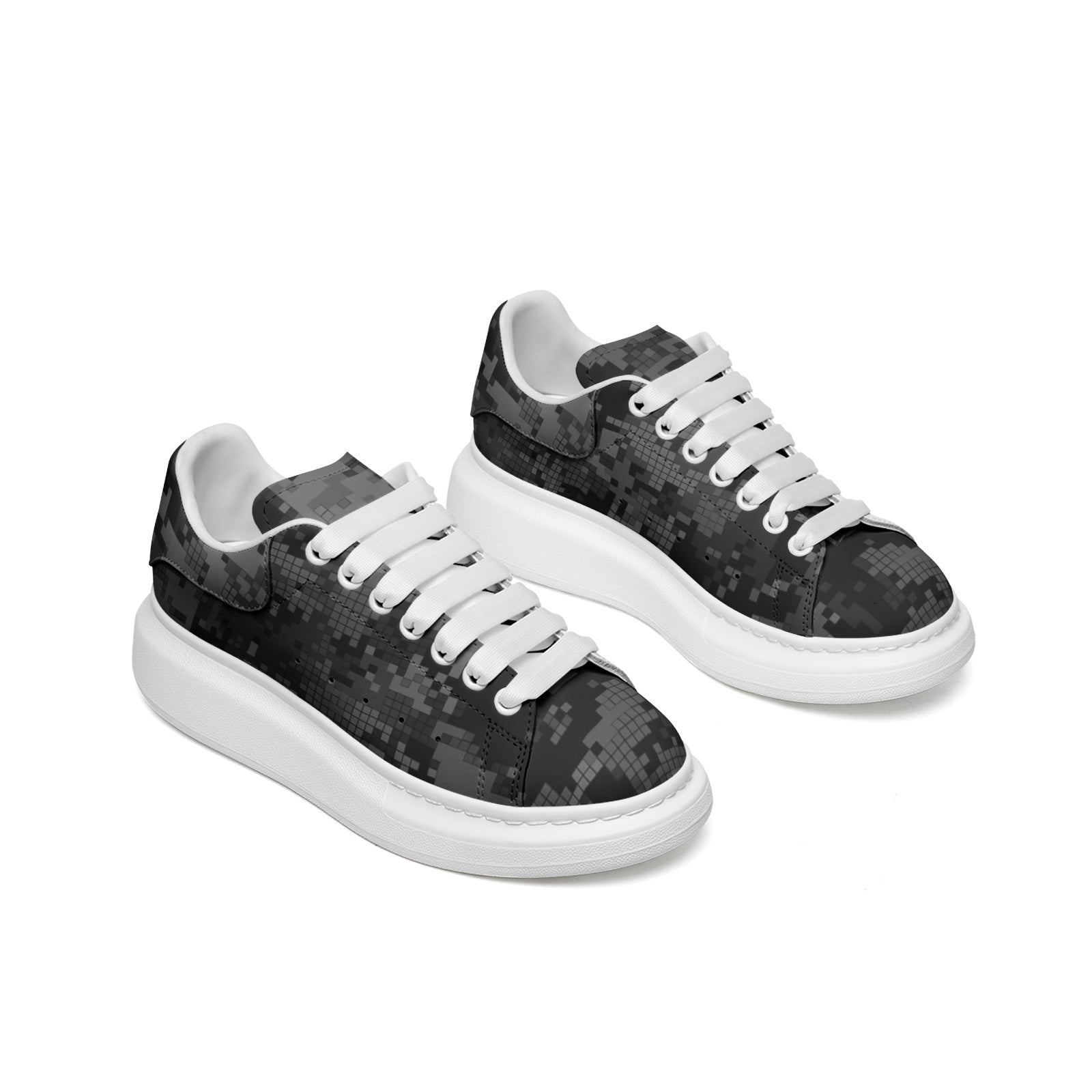 Oversized McQueen Sneakers | Digital Monochrome Dark Gray