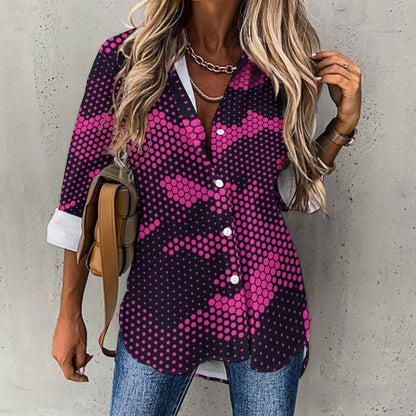 Women's Button-Up Camo Shirt | Digital Pink