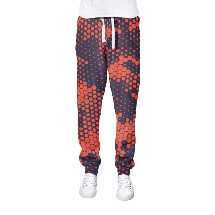 Men's Camo Track Pants | Orange & Blue Digital