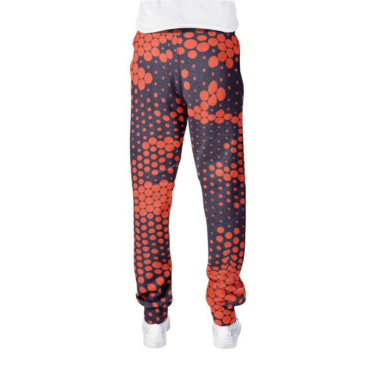 Men's Camo Track Pants | Orange & Blue Digital