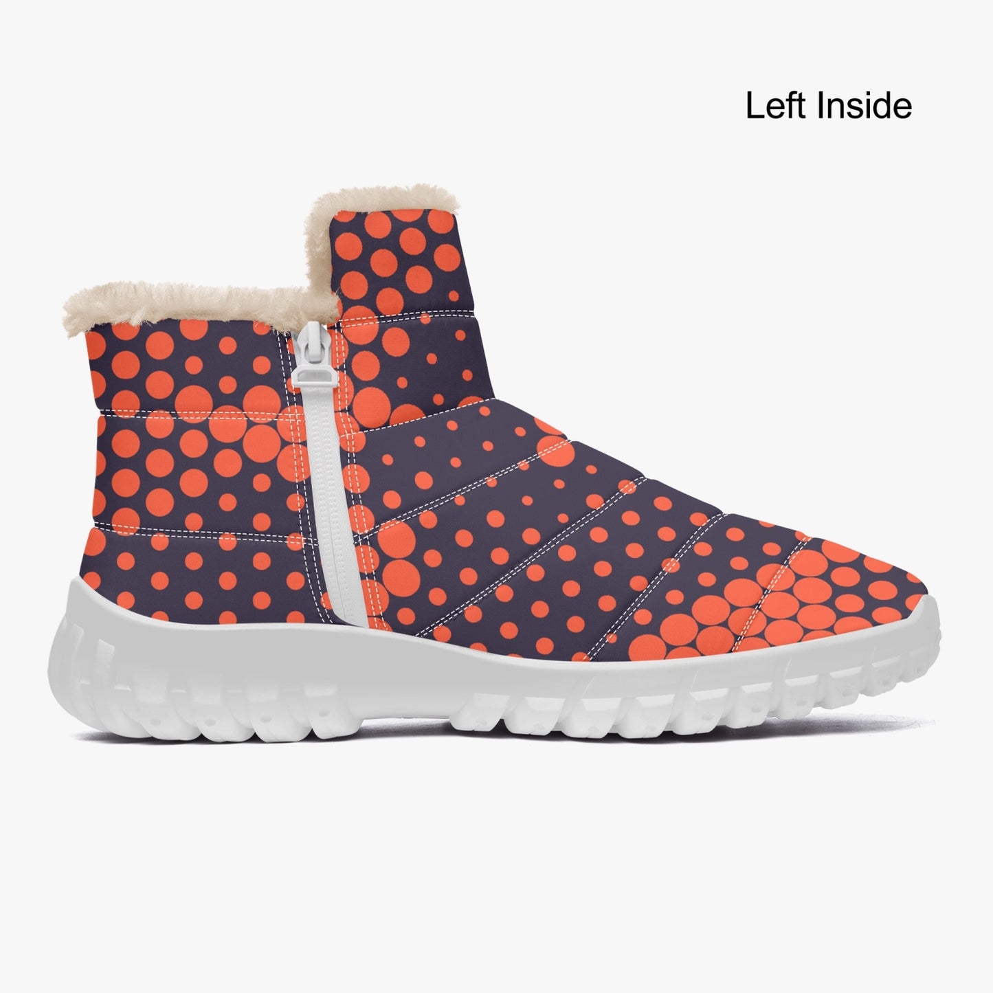 Camo Boots | Cotton-pad Fur Zipper Up | Orange and Blue