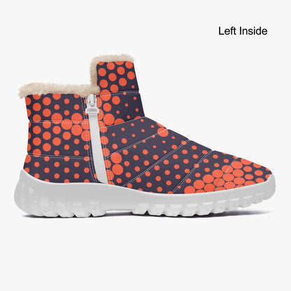 Camo Boots | Cotton-pad Fur Zipper Up | Orange and Blue