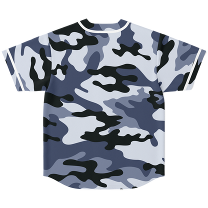 Camo Baseball Jersey | Light Blue Camouflage