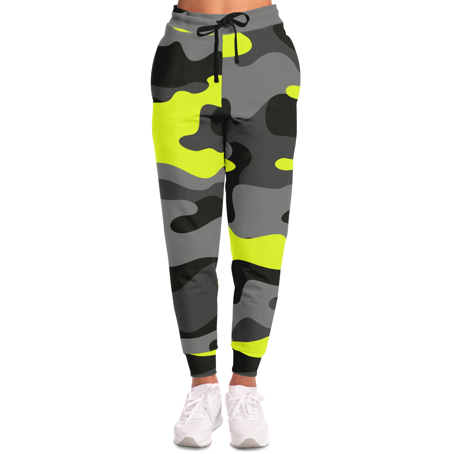 Camo Joggers | Unisex | Black, Gray & Yellow