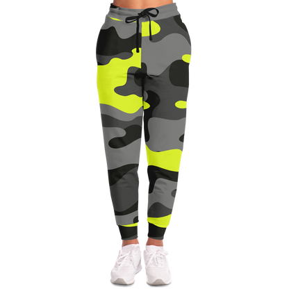 Camo Joggers | Unisex | Black, Gray & Yellow