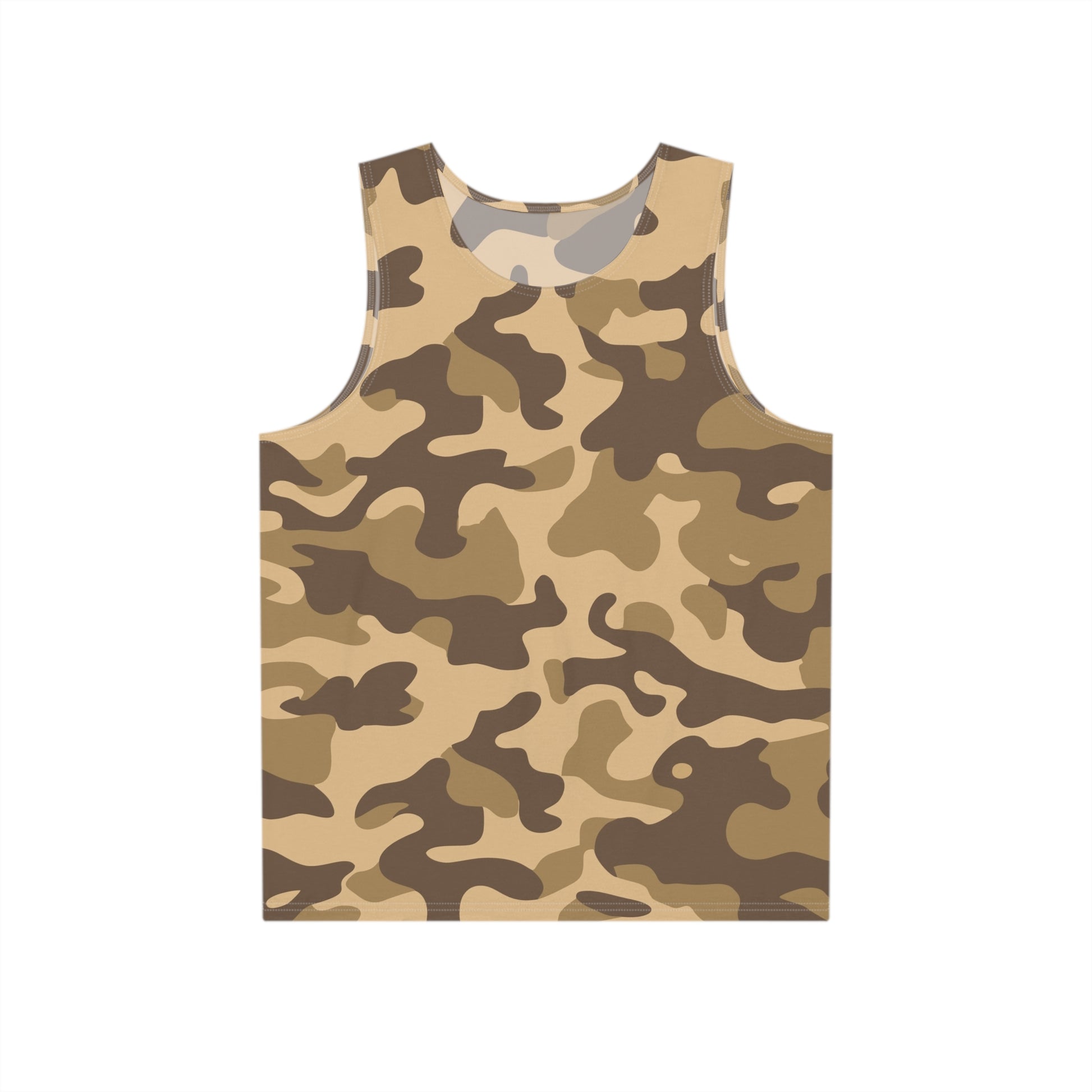 Men's Camo Tank Top | Khaki Camouflage | Loose Fit